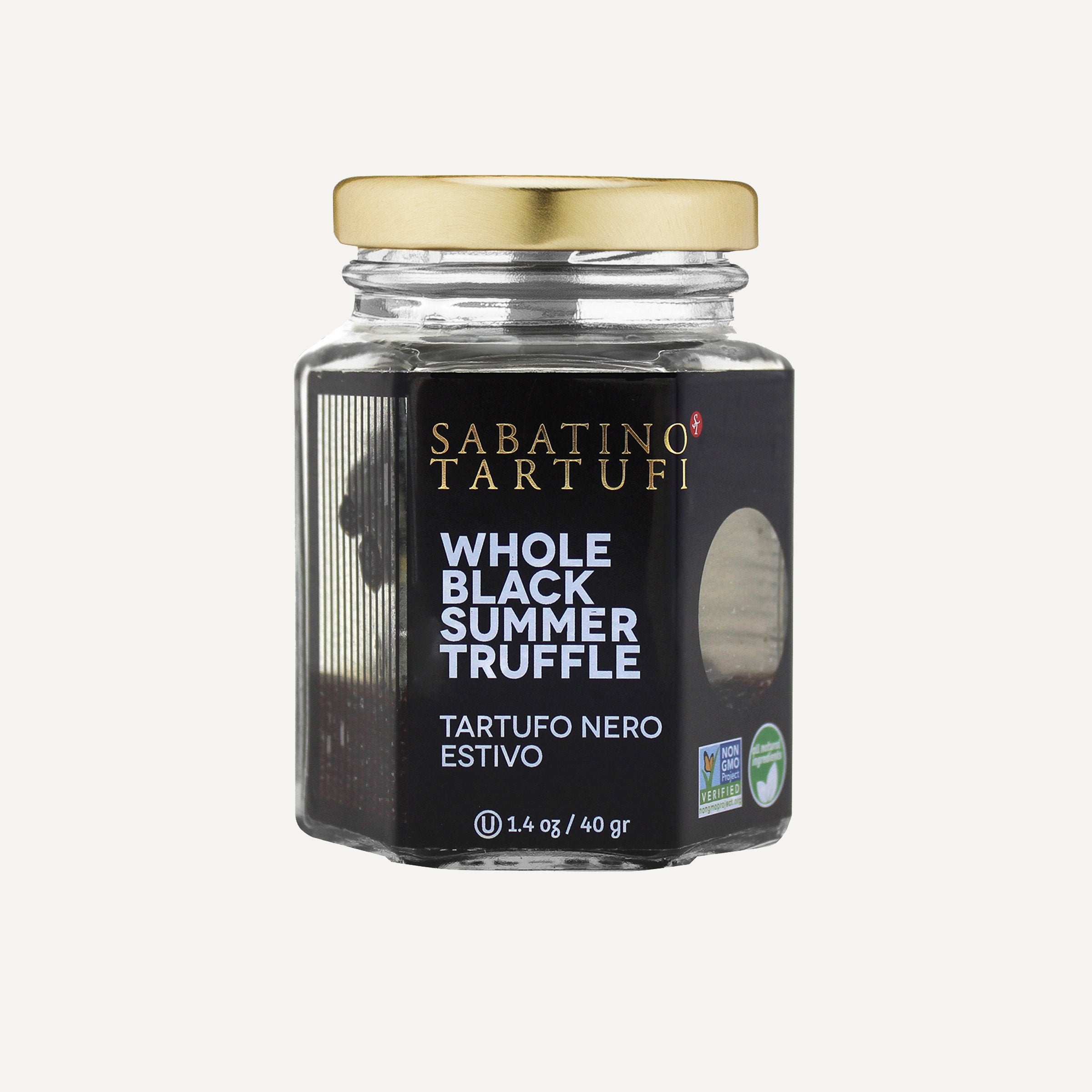 All Natural Whole Black Summer Truffles in Jar - 1.4 oz <br> Case Pack 6 Units
