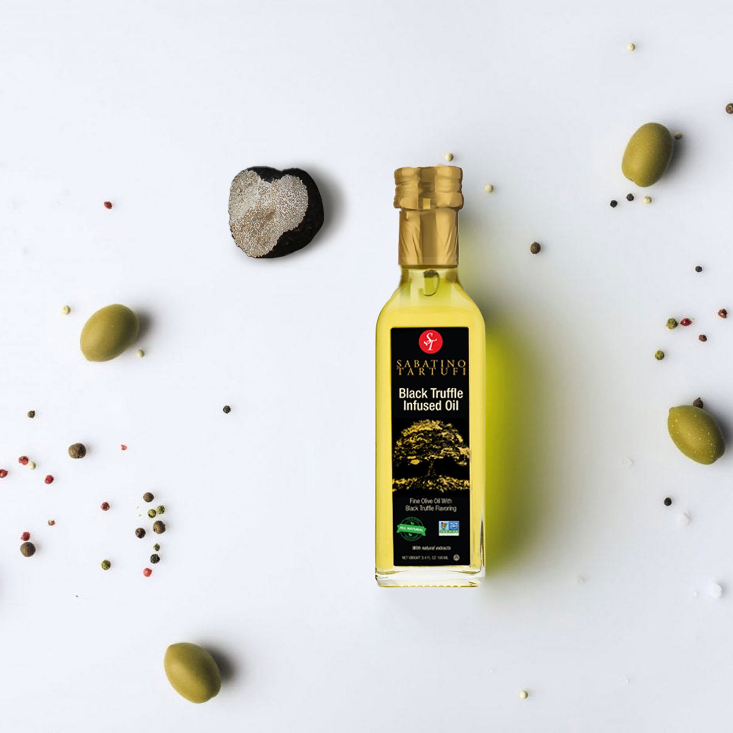 Black Truffle Infused Olive Oil - 3.4 fl oz <br> Case Pack 6 Units